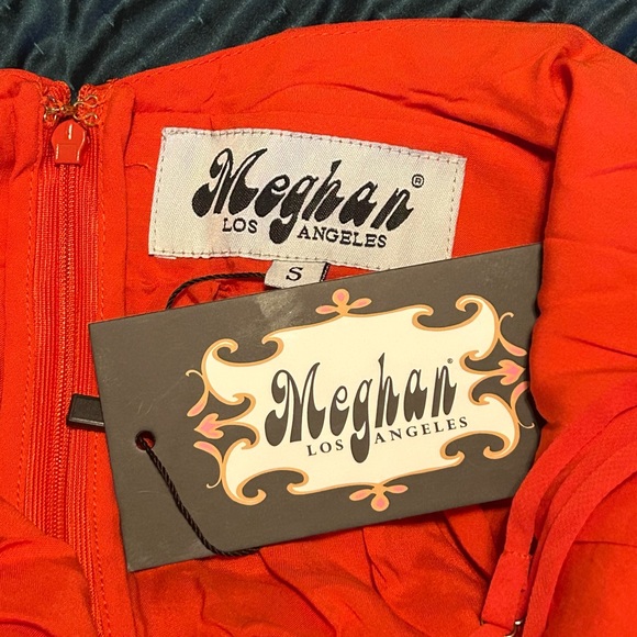 NWT Meghan Fabulous ENCHANTED GARDEN Maxi Dress in Flame - Very Sexy! S Fits XS - Picture 6 of 8